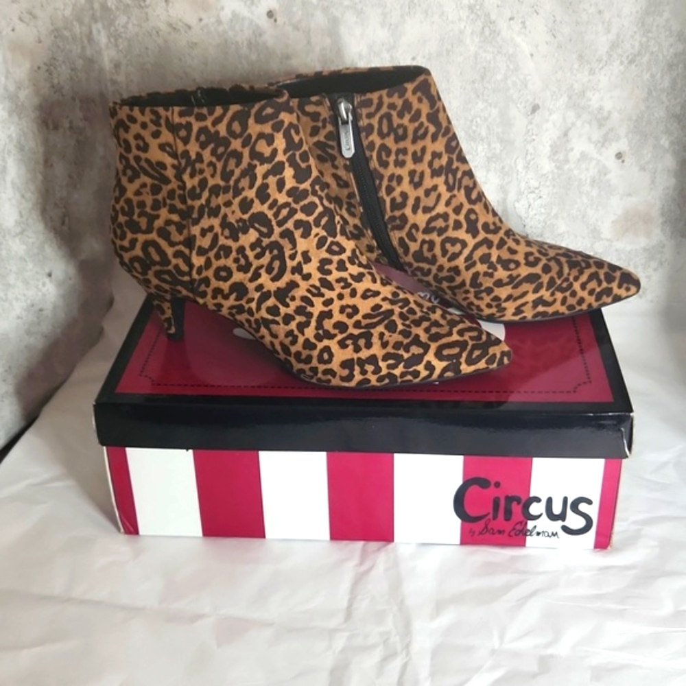 NEW Circus by Sam Edelman Kirby Leopard Booties 5.5M